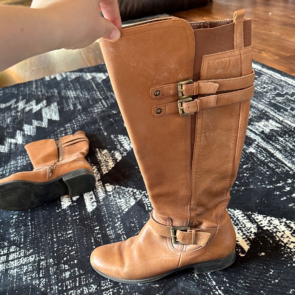 Naturalizer Brown Leather Heeled Boots